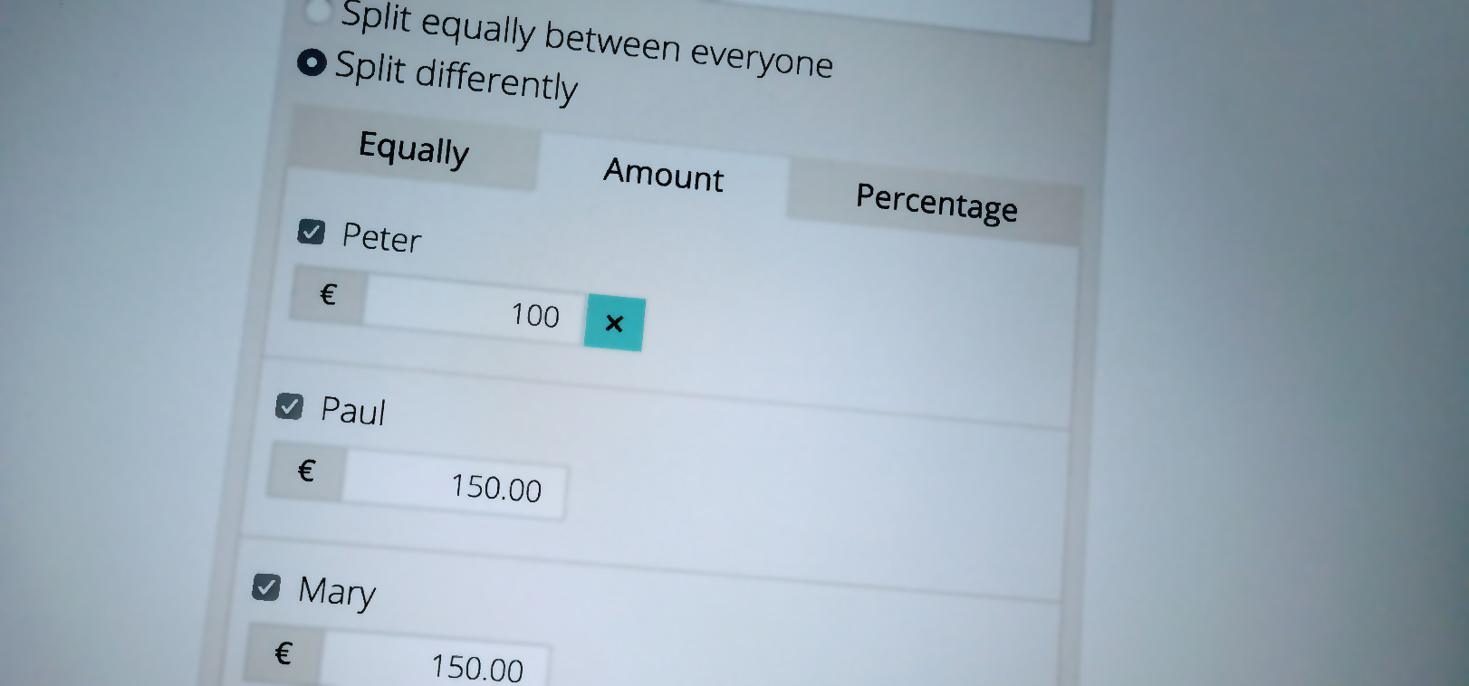 Cost splitting in action