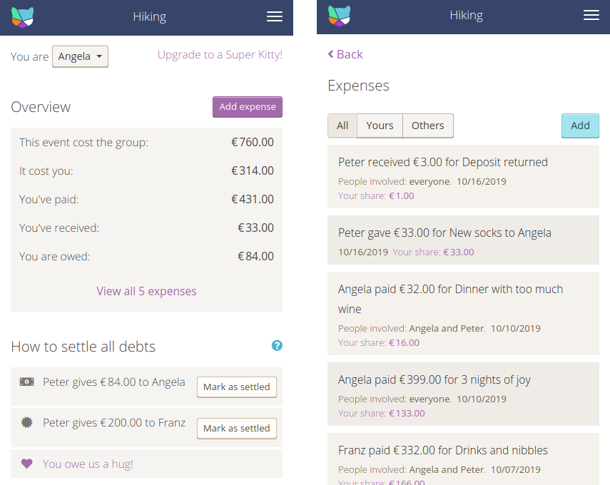 Splitting costs